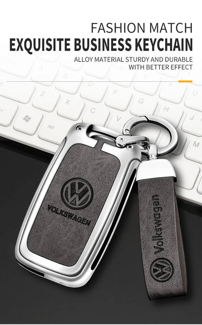 Leather Car Remote Key Case Protector Cover For Volkswagen VW Polo Tiguan Golf Jetta Beetle Eos Scirocco Up Transporter Sharan