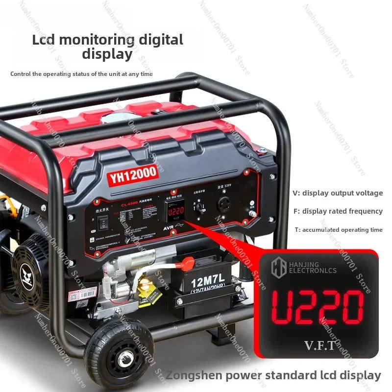 Gasoline generator 220V household small single three-phase 380 volts dual voltage 5KW6/8/10 kW frequency conversion outdoor