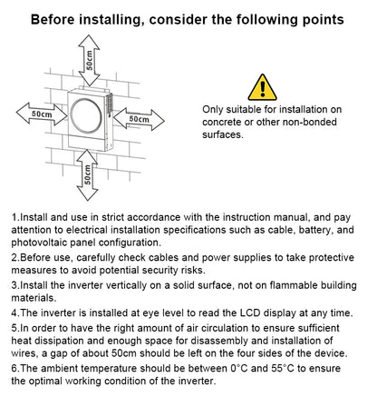 Onduleur solaire hybride à double entrée MPPT PV 11 kW 48 V CC 230 V CA à onde sinusoïdale pure Contrôleur de charge 150 A intégré Jusqu'à 6 unités en parallèle