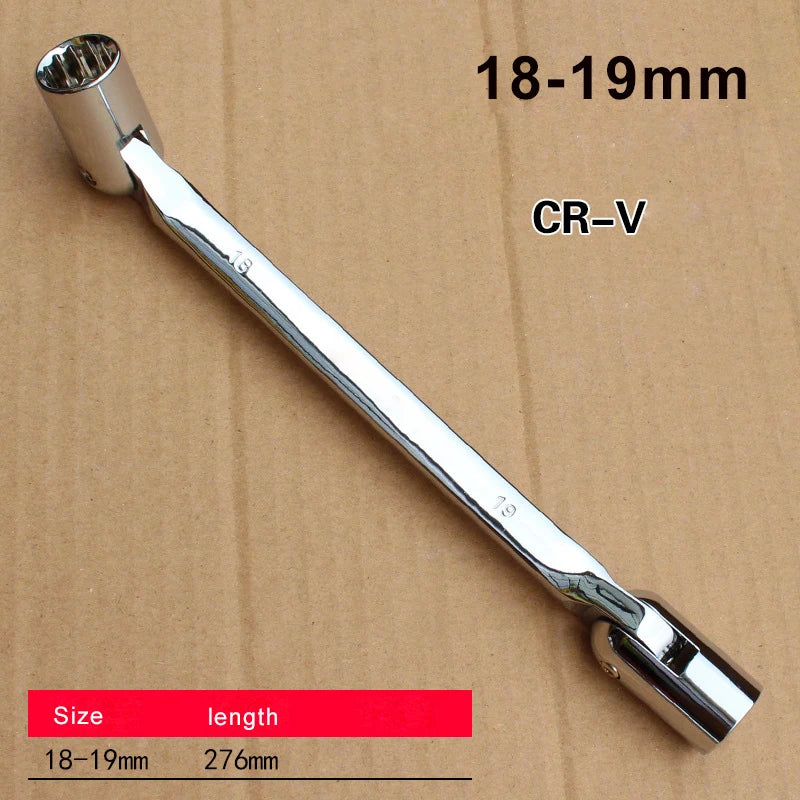 1pcs Metric Double end 12 point PT Swivel Head Flexible Socket Wrench Spanner CRV steel Tool