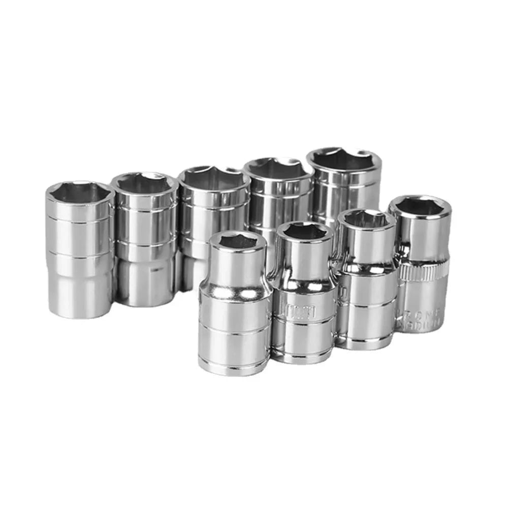 Set cheie hexagonală de 8 mm-34 mm Adaptor de priză de 1/2 inch Capetele manșonului Cheie cu clichet