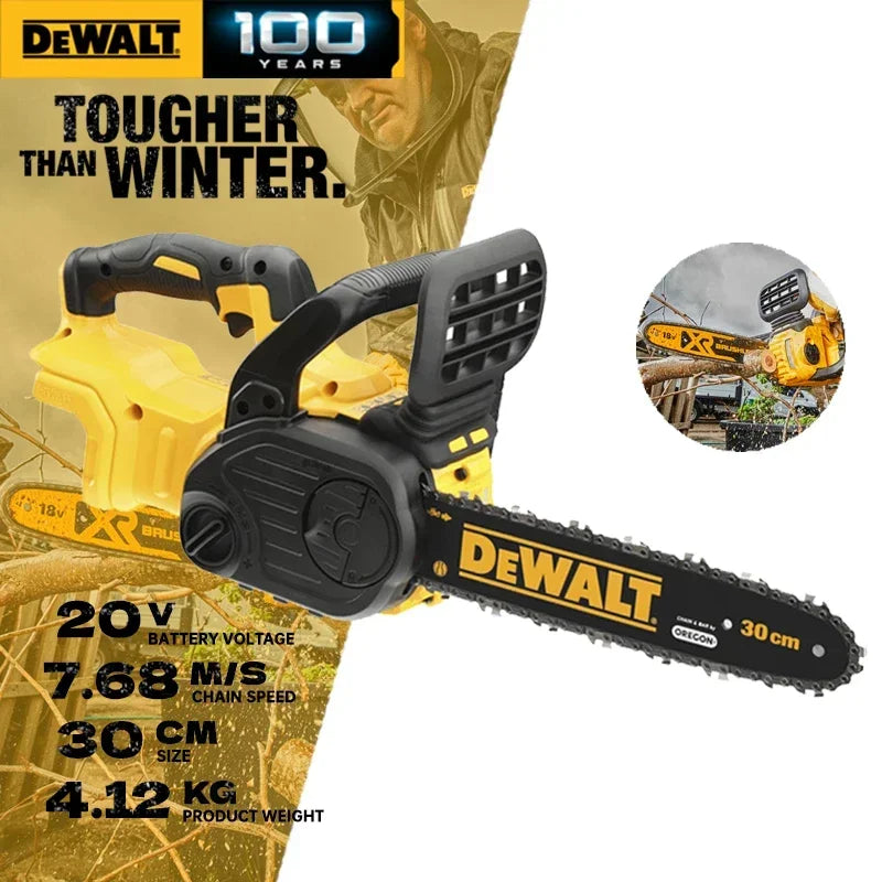 DEWALT DCM565N 20V Fierăstrău fără perii cu lanț, corp, mașină de tăiat lemn, ferăstraie electrice pentru tăiere, scule electrice de grădină DCM565