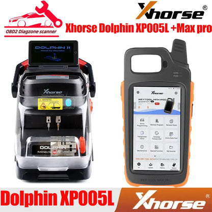 Xhorse Dolphin XP005L XP-005L Dolphin II Key Cutting Machine Plus VVDI Key Tool Max Pro With MINI OBD Tool Function