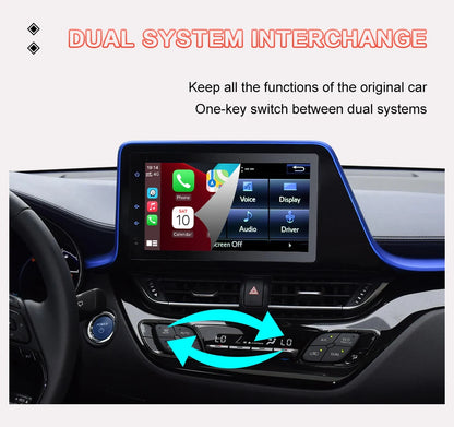 Carplay sans fil Android Auto pour Toyota 2014-2019 Tundra/Highlander/Tacoma/4Runner/Prius/Land Cruiser/Avalon/CH-R/Sienna