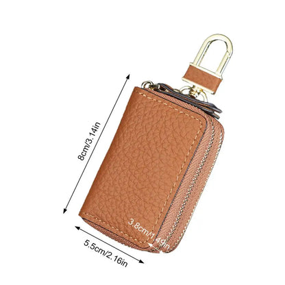 Car Key Case Signal Blocker Case Faraday Box Anti-Hacking Anti-Theft Key Fob RFID Signal Blocking Bag Leather Pouch Case Blocker