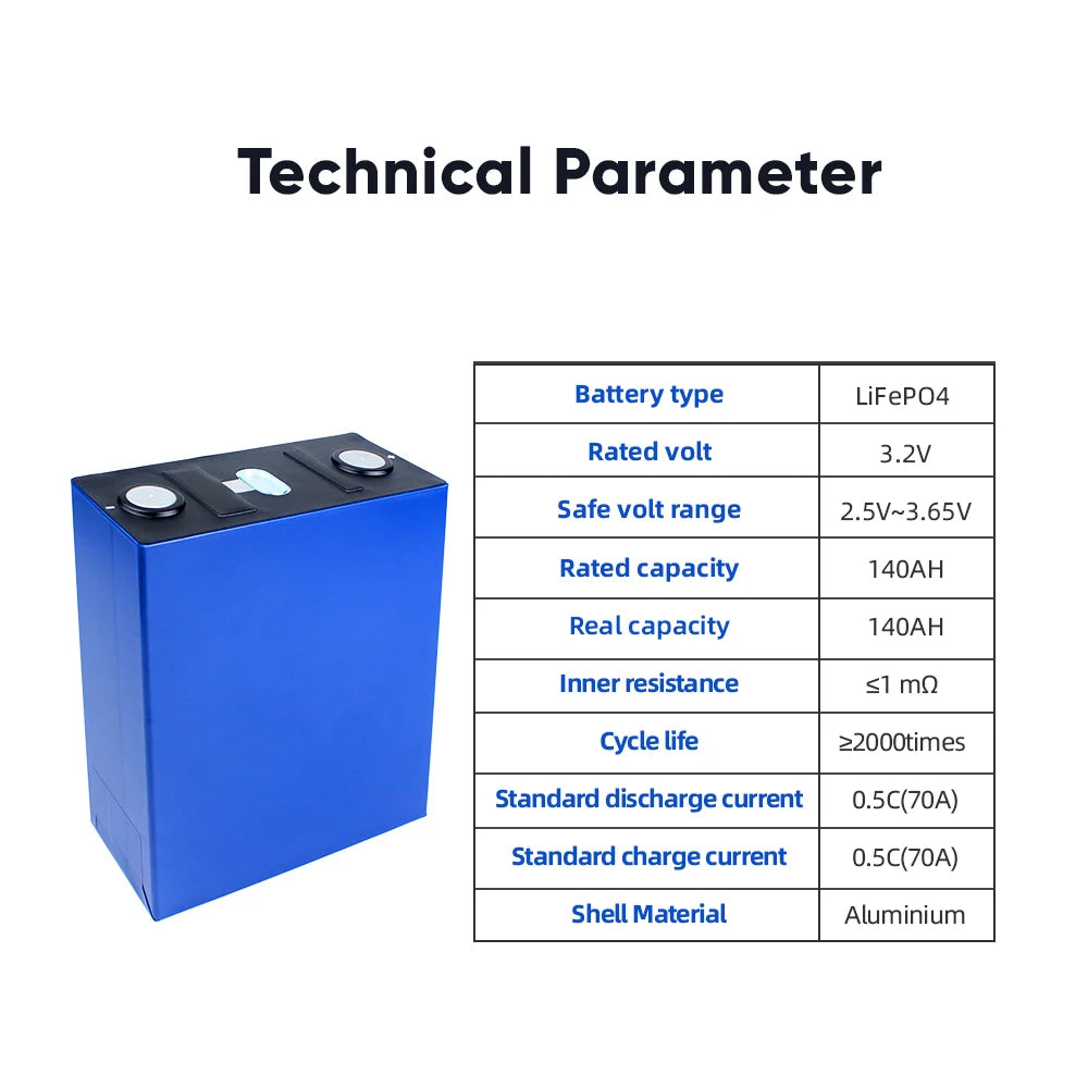 Poland In Stock 9000 Cycles Lifepo4 Battery CALB280AH 310AH Grade A  DIY Battery 12V 24V 48V Rechargeable Battery Solar EV