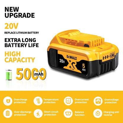 Genuine Dewalt battery, power tool battery, DCB200MAX, DCB606, DCB205, DCB206, DCB209, DCB182, 20V, 60V, 5000mAh