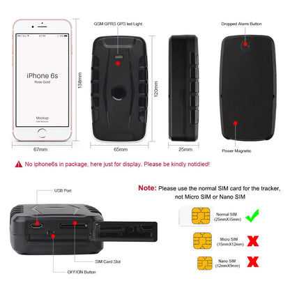 TKSTAR TK918 4G Tracker GPS pentru mașină Localizator GPRS pentru vehicule magnetice 20000mAh Timp de așteptare lung Impermeabil Alarma de șoc Aplicație gratuită