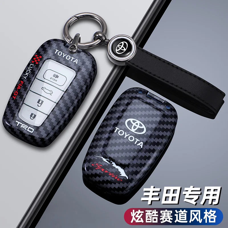 Racing Style Design Car Key Case Key Auto Accessory For Toyota CHR Prado 2017 2018 Prius Camry Corolla RAV4 2017 2018 2019 2020