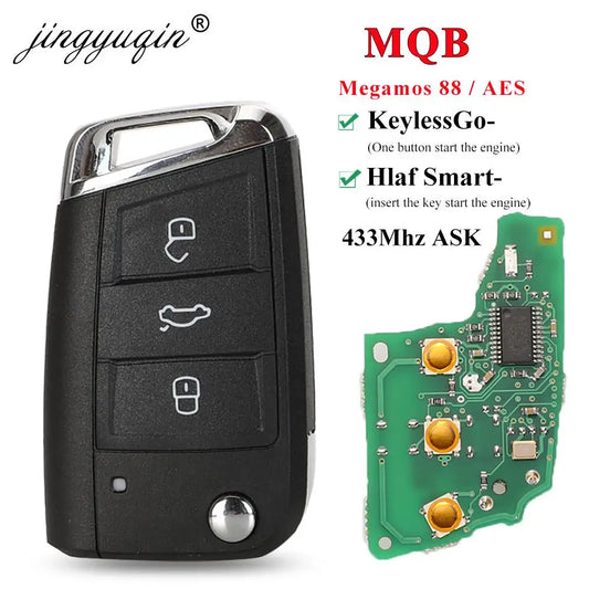 Jingyuqin Remote Car Key 434MHz MQB48 for VW Seat Leon Ateca Golf7 MK7 Touran Polo Tiguan Skoda Octavia 5G6959752AB BB 6V0959752