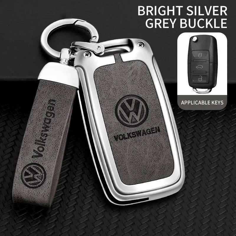 Leather Car Remote Key Case Protector Cover For Volkswagen VW Polo Tiguan Golf Jetta Beetle Eos Scirocco Up Transporter Sharan