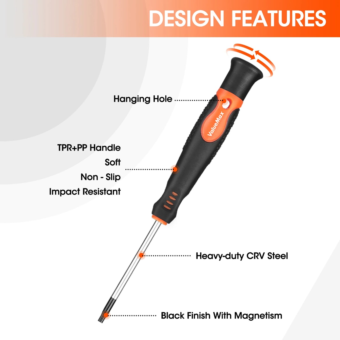 ValueMax Magnetic Screwdriver Bits Set PH2 Precision Phillips Slotted Screw Bit Multifunctional Home Repair Tool CRV Screwdriver