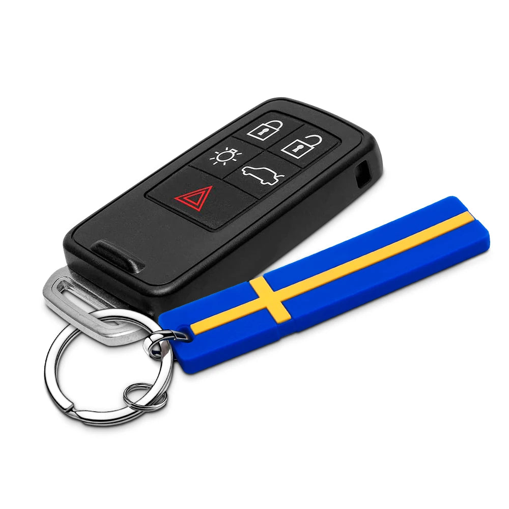 Swedish Flag Key Ring Key Buckle Decals For Volvo XC90 S90 V90 XC60 XC70 XC40 EM90 V90 V60 V40 Polestar Rdesign Volvo Key Ring