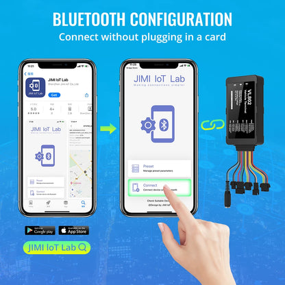 JIMIIOT VL802 4G Tracker Bluetooth LTE Localizator GPS pentru vehicule Urmărire în timp real Anti-hoț Vorbire în două sensuri Oprire Kit de telecomandă a motorului