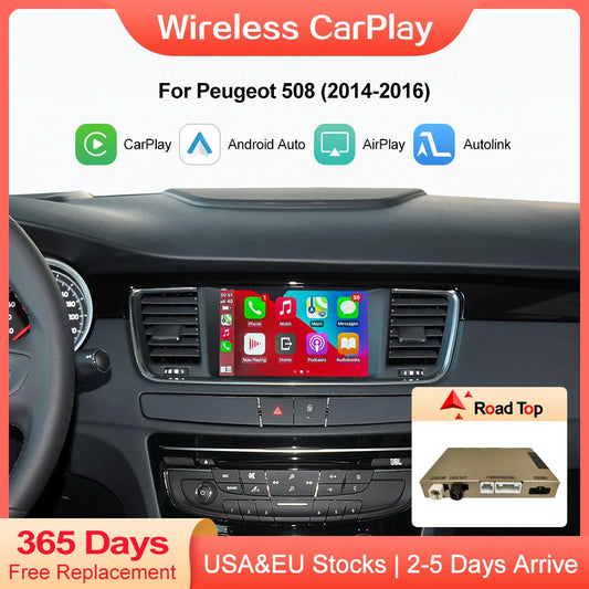 Wireless CarPlay for Peugeot 508 2008 408 2014-2016 7“ screen with Android Auto Mirror Link AirPlay Car Play Function accessory