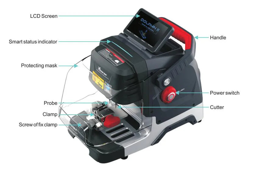 Xhorse Dolphin XP005L XP-005L Dolphin II Key Cutting Machine Plus VVDI Key Tool Max Pro With MINI OBD Tool Function