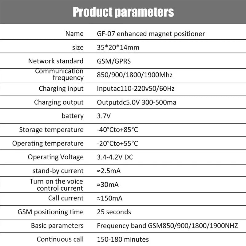 Tracker Gps Localizator în timp real pentru mașini Dispozitiv de urmărire auto GF-07 Accesorii Carro Trackere anti-pierdere Materiale electronice auto