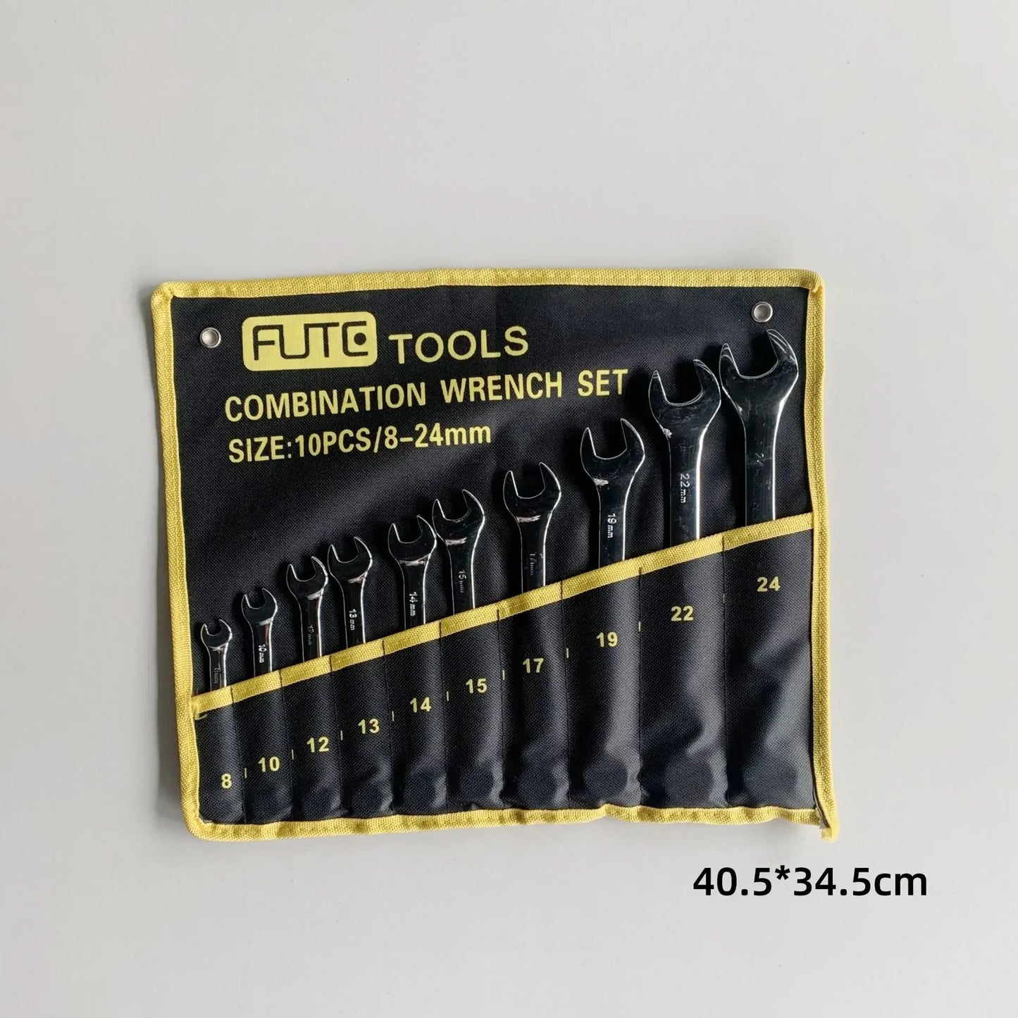 FUTE Ratcheting Combination Wrench Set 6-32 6-27 6-24 Metric Flex Head CRV Spanner Bag Gear Spanner Set Car Key Repair Tool