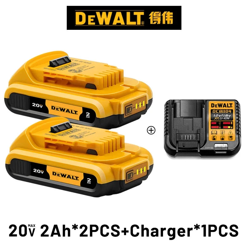 High Rate 100% Genuine Dewalt 20V Battery, 2AH 5AH 6AH 9AH Rechargeable Lithium Ion Battery, Dewalt DCB200 Power Tool Battery