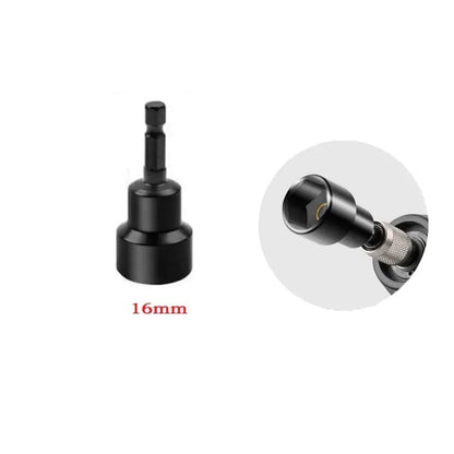 6-19mm Priză de impact Șurubelniță cu piuliță magnetică Adaptor priză adâncă 1/4 inch Capete cheie hexagonală Instrument de reparare a burghiului electric