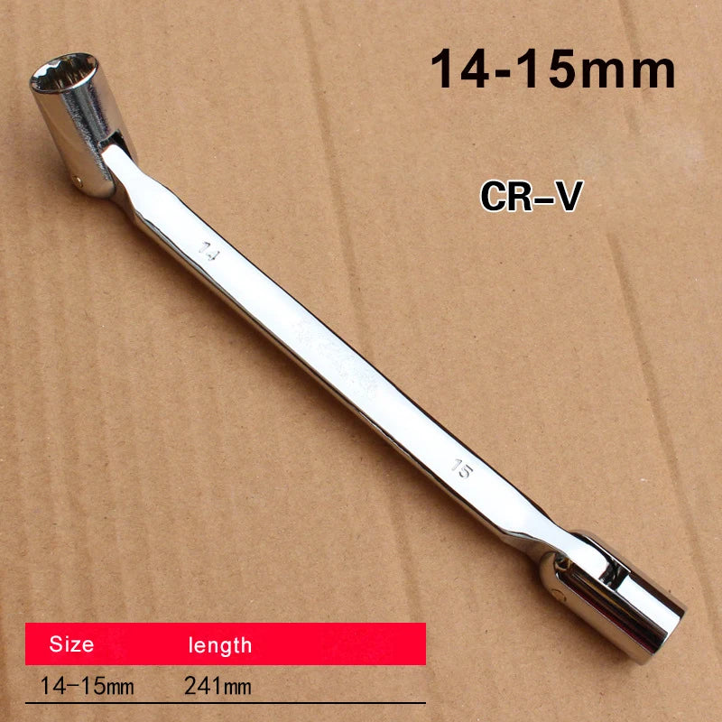 1pcs Metric Double end 12 point PT Swivel Head Flexible Socket Wrench Spanner CRV steel Tool