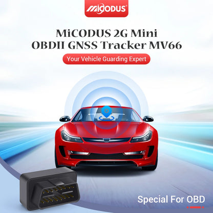 MiCODUS OBD GPS Tracker MV66 Moniteur vocal Mini GPS Tracker en temps réel pour appareil de suivi de voiture Shake Move Alert Geofence Application gratuite