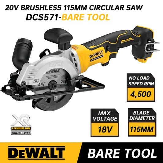 Ferăstrău circular DEWALT DCS571 ATOMIC 20V MAX 115MM 4-1/2-inch, fără perii, fără fir, mașină de tăiat ferăstrău pentru prelucrarea lemnului