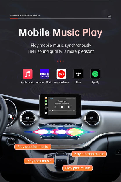 Wireless CarPlay for Mercedes Benz V-Class W447 2014-2018 Vito Viano, with Android Auto Mirror Link AirPlay Car Play Functions