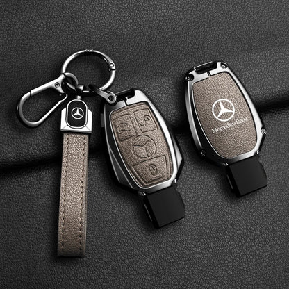 Leather Car Key Case Cover Holder Protector For Mercedes Benz A B C E Class GLS GLA GLK GLC CLS CLA AMG W204 W205 W212 W463 W176