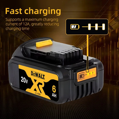 Batterie d'origine DEWALT 20V, 6AH, batterie lithium-ion rechargeable, DEWALT, DCB115, DCB118, charge rapide, batterie d'outils DEWALT,