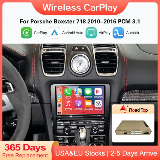 Wireless CarPlay pentru Boxster 718 2010-2016 cu interfață automată Android Mirror Link AirPlay Funcții mașini Accesoriu Interior