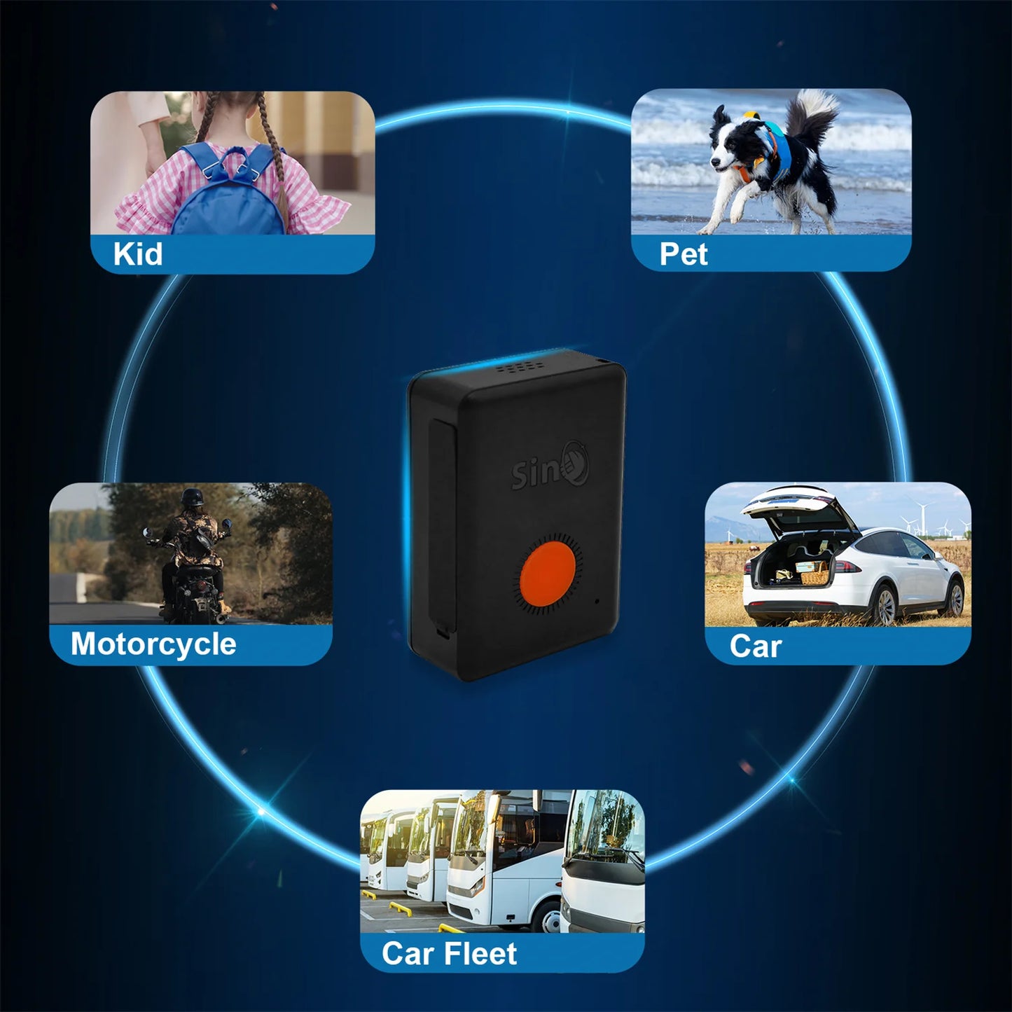 SinoTrack 2G/4G GPS Tracker Mini batterie intégrée étanche ST-904L pour enfants voiture personnelle appareil pour animaux de compagnie avec application de suivi gratuite