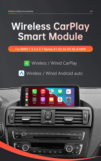 Wireless CarPlay Android Auto pentru BMW Seria 1 2 3 4 5 6 7