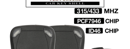 Jingyuqin 2/3/4 butoane 315/433MHZ ID46 PCF7946 Cheie pliabilă cu cip pentru telecomandă Porsche Cayenne 2004 - 2011 HU66 Lamă netăiată