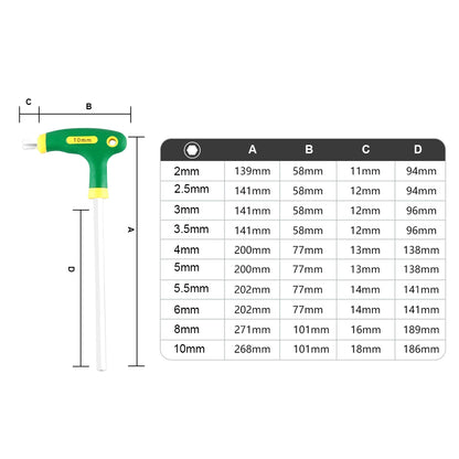 WOZOBUY 10pc Metric Long Arm T-Handle Hex Key Allen Wrench Tool Set Or Star T-Handle Hex Key Set with Convenient Storage Stand