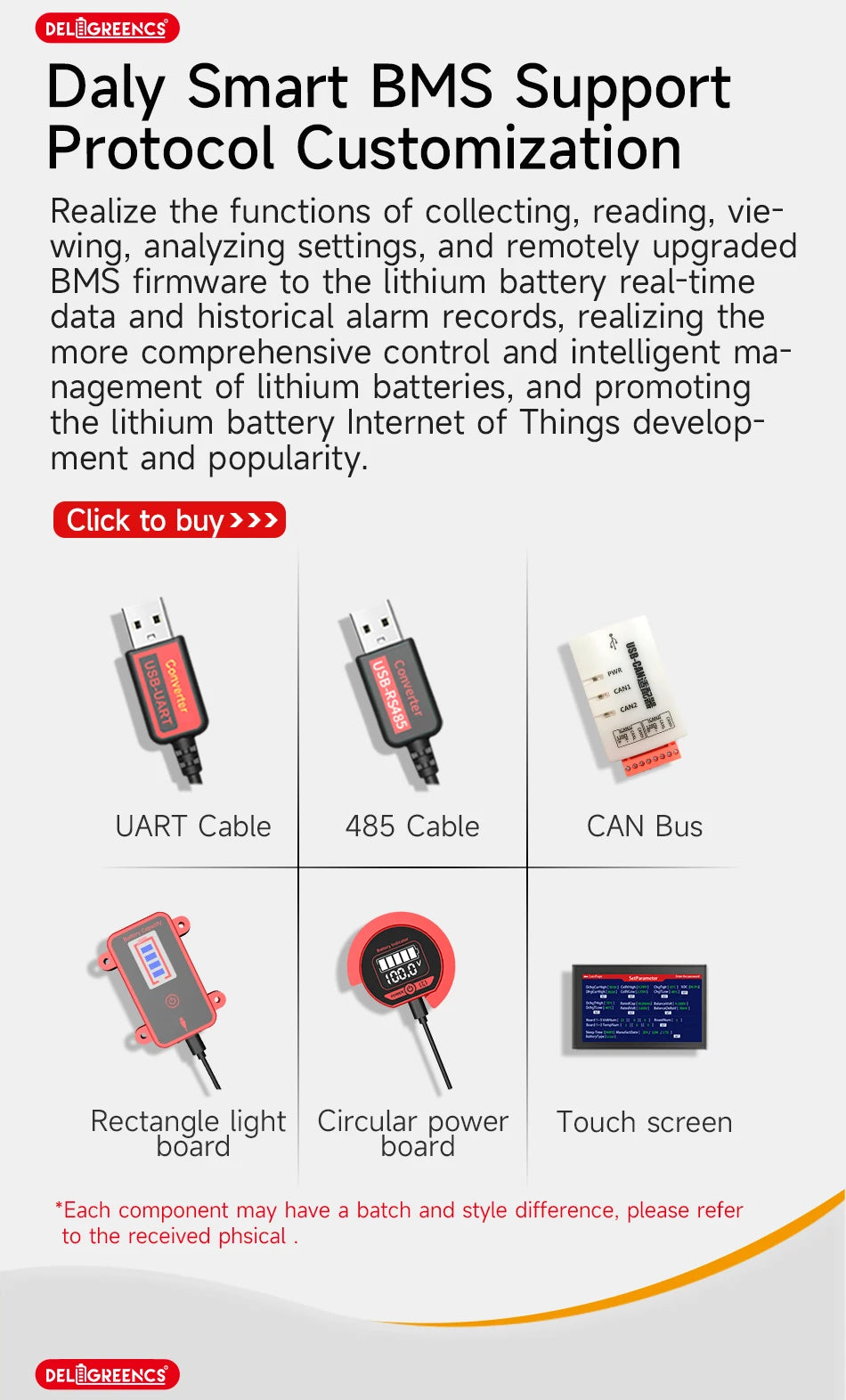 Poland Stock Lifepo4 Battery 48V 16S 200A Power Bank Smart BMS With Bluetooth Uart Balance Cable  24 Hours Free Shipping