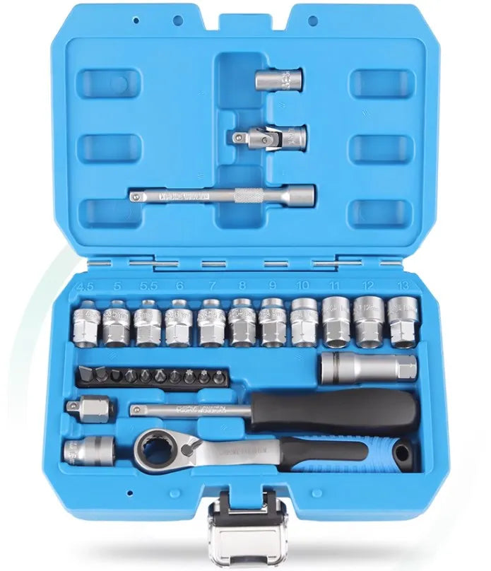 29PCS Core Ratchet Socket Wrench KitSocket Set Car Repair Tool Ratchet Torque Wrench Combo Auto Repairing Tool Set