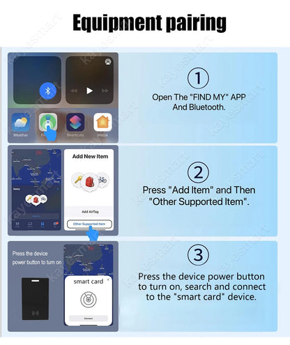 Suivi de charge sans fil Localisation Portefeuille Tracker Carte Localisateur GPS Étiquette intelligente iPhone Appareil Apple Find My APP Remplacement itag