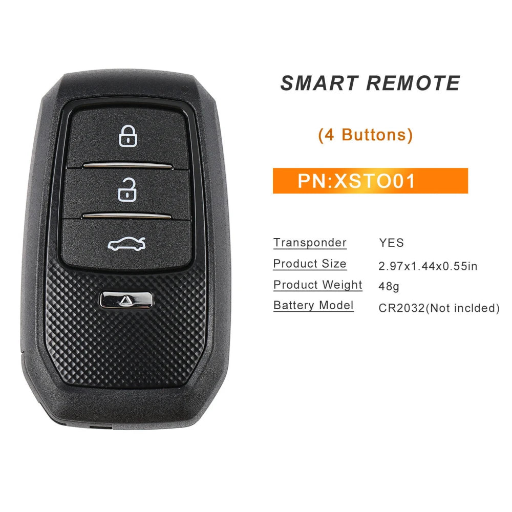 1PC The New Xhorse Universal VVDI 4D Intelligent Remote Key XSTO03EN Is Suitable For Toyota XM38 8A 4A Remote Control Key