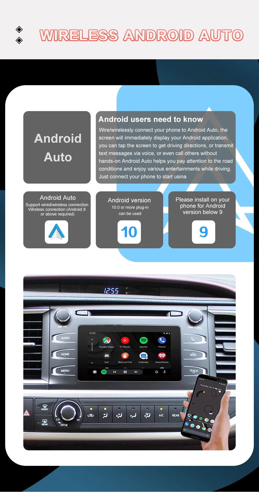 Wireless Carplay Android Auto For TOYOTA Touch2 Entune2.0 Highlander Auris Sienna Prius Yaris Camry Corolla Avensis RAV4