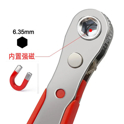 Hexagon Ratchet Spanner 1/4inch Mini Quick Release Socket Tools Household Handle Repair Wrench Screwdriver for Car Vehicle