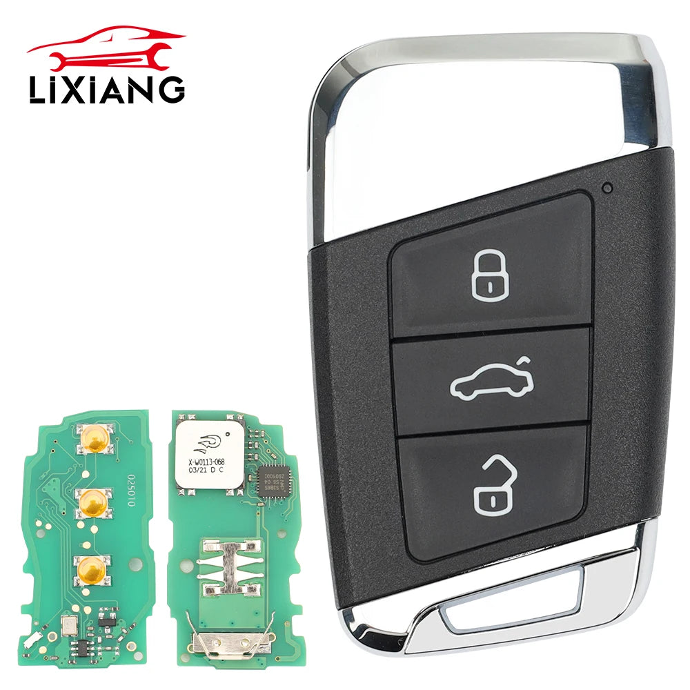 LIXIANG  Remote Smart Car Key For VW/Volkswagen Magotan B8 Superb A7 Passat Variant Keyless-Go 3Buttons ASK 433MHZ MAGOTAN MQB48