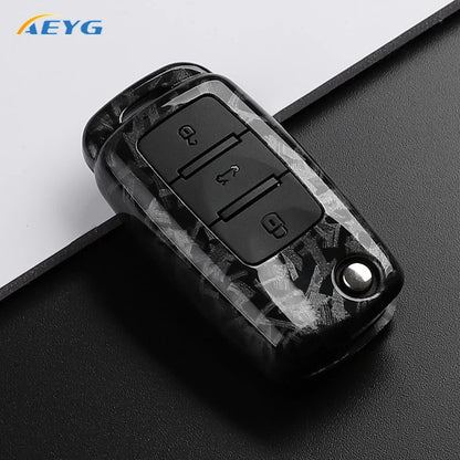 ABS Carbon Fiber Car Key Case Cover For VW Volkswagen Polo Tiguan Passat B5 B6 B7 Golf 4 5 6 MK6 Jetta Lavida For Skoda Octavia