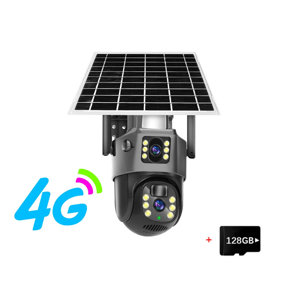 Linook V380 Pro 4K 8MP 4G SIM card solar CCTV camera wireless CCTV exterior WIFI camera solara 360 baterie incorporata rezistenta la apa