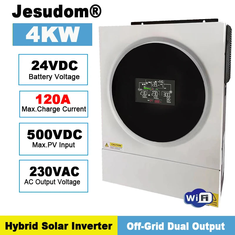 4KW 6KW Off Grid Invertor solar hibrid Curent maxim de încărcare 120A MPPT încorporat Undă sinusoidală pură 230VAC Tensiune baterie de ieșire 24V48V