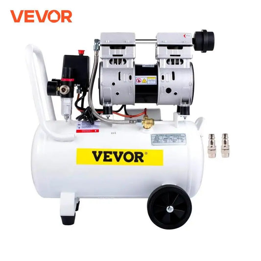 VEVOR 14/18/30/35 L Silent Whisper Compressor 850/1000/1500 W Quiet Oil-Free Compressor 1.1/1.5/2 HP For Workshop Tires Bicycle