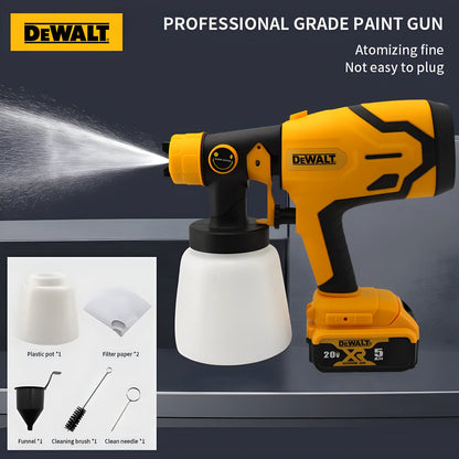 Pistol electric de vopsea cu pulverizare DEWALT 800ML Pulverizator de vopsea fără fir Pulverizator electric de vopsea Unelte electrice pentru vopsit pentru baterie de 18V