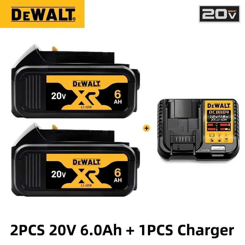 Batterie d'origine DEWALT 20V, 6AH, batterie lithium-ion rechargeable, DEWALT, DCB115, DCB118, charge rapide, batterie d'outils DEWALT,