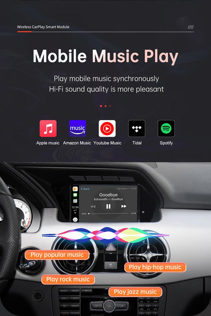 Wireless CarPlay Android Auto for Mercedes Benz GLK X204 2013-2015 with Mirror Link AirPlay Car Play Rear Camera Functions