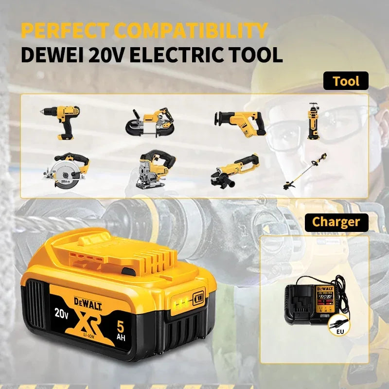 Genuine Dewalt battery, power tool battery, DCB200MAX, DCB606, DCB205, DCB206, DCB209, DCB182, 20V, 60V, 5000mAh